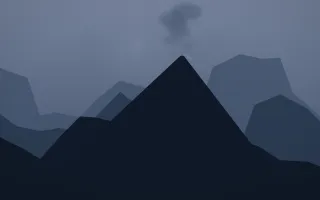 Moonlight Volcano IV — dark blue volcano background, variation IV