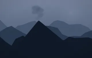 Moonlight Volcano IX — dark blue volcano background, variation IX