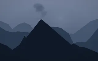 Moonlight Volcano V — dark blue volcano background, variation V