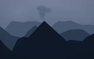 Moonlight Volcano VI — dark blue volcano background, variation VI