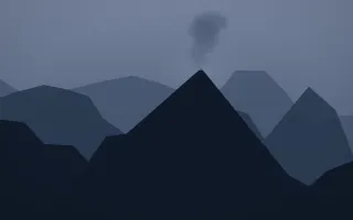 Moonlight Volcano VIII — dark blue volcano background, variation VIII