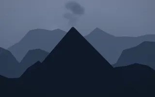 Moonlight Volcano X — dark blue volcano background, variation X