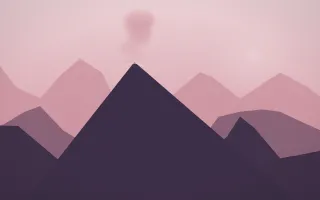 Rose Dusk Volcano V — colourful red, pink and purple volcano background, variation V