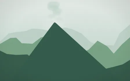 Spring Rain Volcano — light white and green volcano background