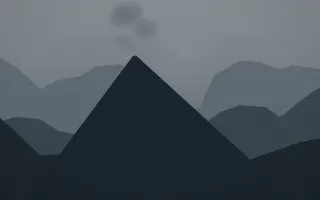 Storm Light Volcano — dark grey and blue volcano background