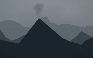 Storm Light Volcano V — dark grey and blue volcano background, variation V