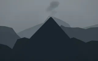 Storm Light Volcano VII — dark grey and blue volcano background, variation VII