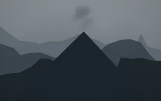 Storm Light Volcano XI — dark grey and blue volcano background, variation XI