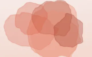 Coralline Bloom — light orange, red and white watercolour background