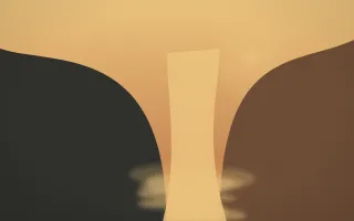 Autumn Glow Waterfall IV — colourful orange, brown and grey waterfall background, variation IV