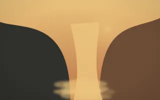 Autumn Glow Waterfall VII — colourful orange, brown and grey waterfall background, variation VII