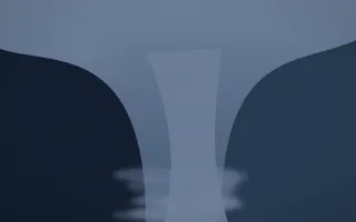 Blue Hour Waterfall X — dark blue waterfall background, variation X