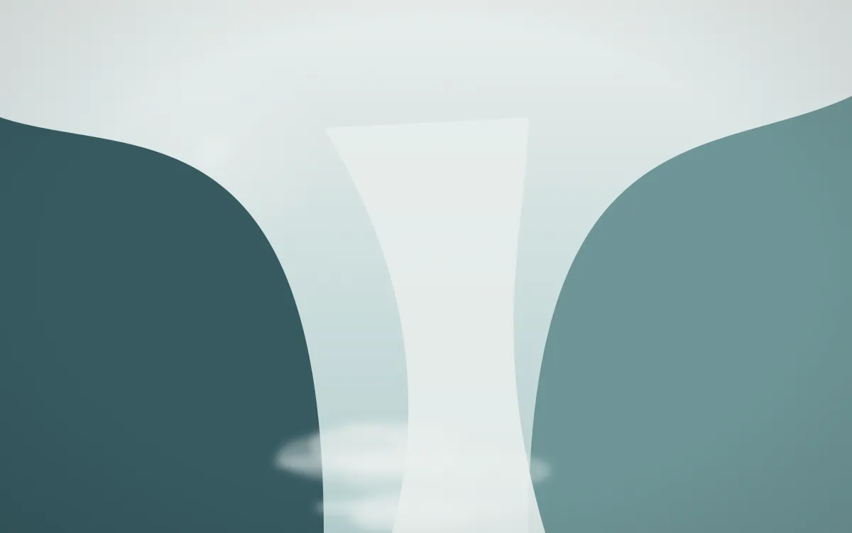 Coastal Mist Waterfall — light white and teal waterfall background