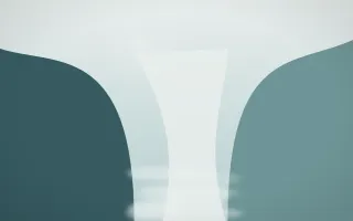 Coastal Mist Waterfall V — light white and teal waterfall background, variation V