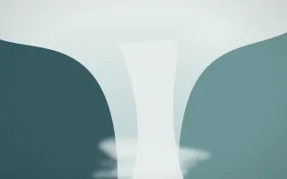 Coastal Mist Waterfall X — light white and teal waterfall background, variation X