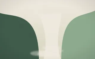 First Light Waterfall II — light beige and green waterfall background, variation II