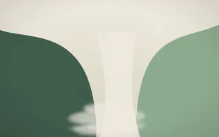 First Light Waterfall VII — light beige and green waterfall background, variation VII