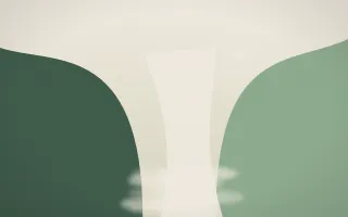 First Light Waterfall X — light beige and green waterfall background, variation X