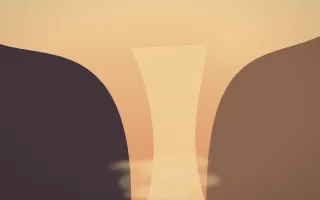 Golden Hour Waterfall II — colourful orange and pink waterfall background, variation II