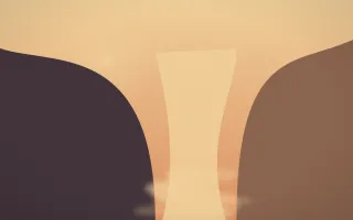 Golden Hour Waterfall III — colourful orange and pink waterfall background, variation III