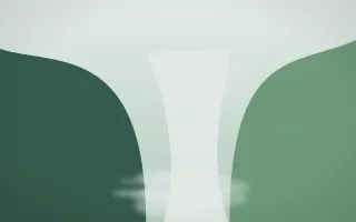 Spring Rain Waterfall II — light white and green waterfall background, variation II