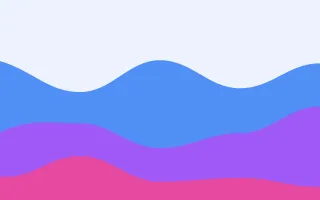 Pixoate Waves II — colourful white, blue and purple wave background, variation II