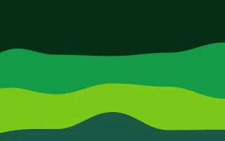 Forest Waves II — dark black, green and teal wave background, variation II