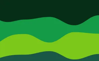 Forest Waves III — dark black, green and teal wave background, variation III