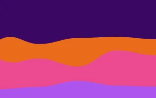 Sunset Waves II — colourful purple, orange and pink wave background, variation II
