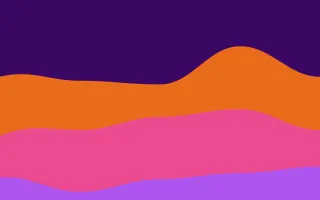 Sunset Waves III — colourful purple, orange and pink wave background, variation III