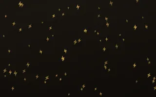 Golden Noir Bolts III — dark gold, yellow and black weather background, variation III