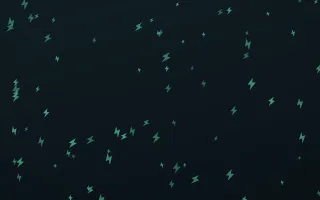 Midnight Garden Bolts II — dark green and black weather background, variation II