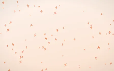 Peach Fuzz Bolts — light orange and white weather background