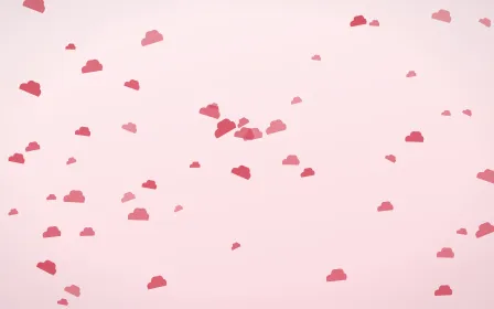 Cherry Soda Clouds — light red and white weather background