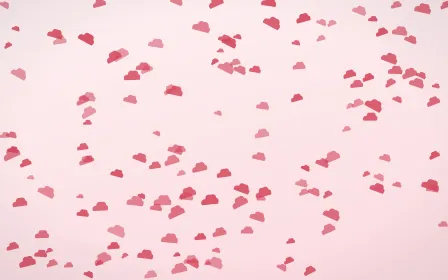 Cherry Soda Clouds Dense — light red and white weather background