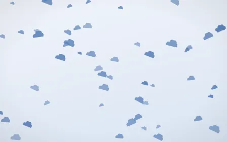 Denim Day Clouds — light blue and white weather background