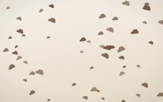 Espresso Clouds III — light brown, orange and beige weather background, variation III