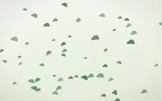 Forest Cream Clouds III — light green and white weather background, variation III