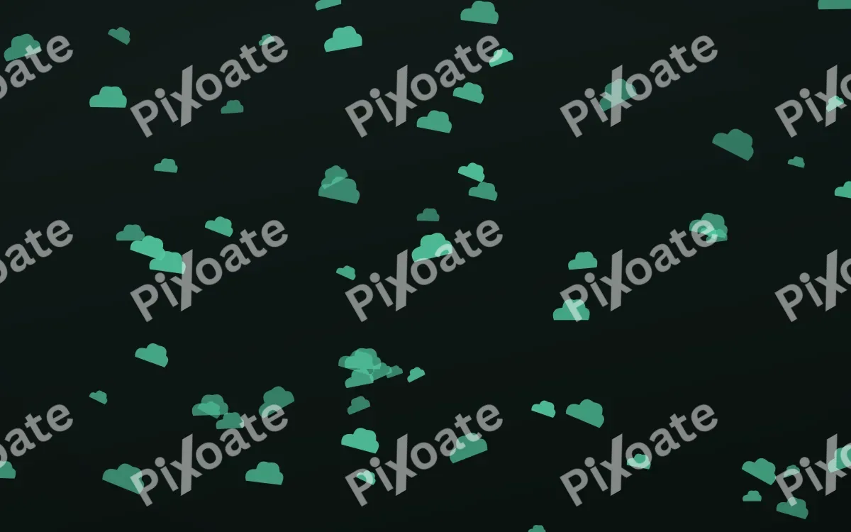 Mint Noir Clouds — dark green and black weather background