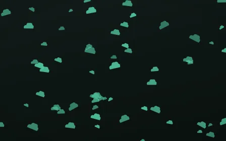 Mint Noir Clouds — dark green and black weather background