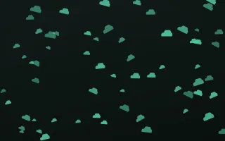 Mint Noir Clouds III — dark green and black weather background, variation III