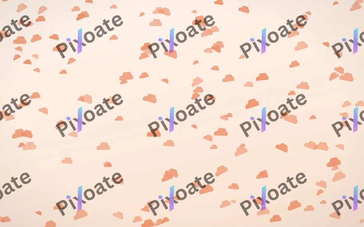 Peach Fuzz Clouds Dense — light orange and white weather background