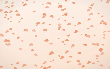 Peach Fuzz Clouds Dense — light orange and white weather background