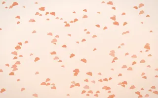Peach Fuzz Clouds Dense III — light orange and white weather background, variation III