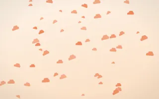 Sunset Pop Clouds II — light orange and beige weather background, variation II