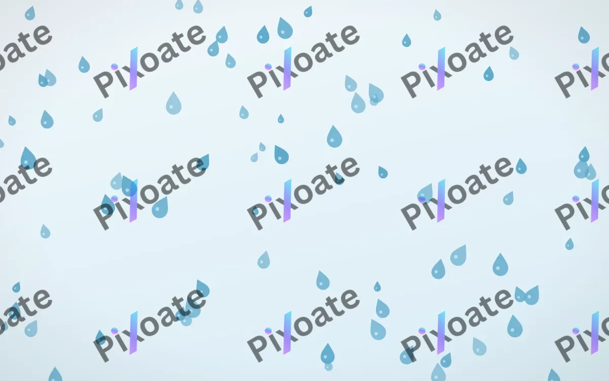 Arctic Frost Raindrops — light blue and white weather background