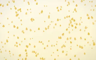 Buttercream Raindrops Dense III — light gold, yellow and white weather background, variation III