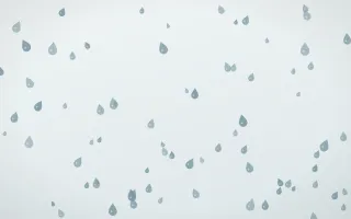 Coastal Fog Raindrops — light blue and white weather background
