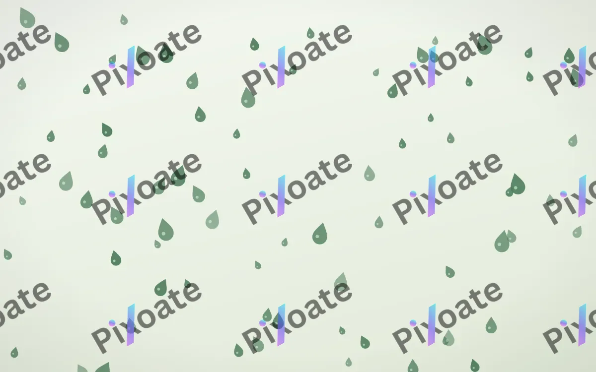 Forest Cream Raindrops — light green and white weather background