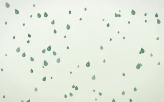 Forest Cream Raindrops — light green and white weather background